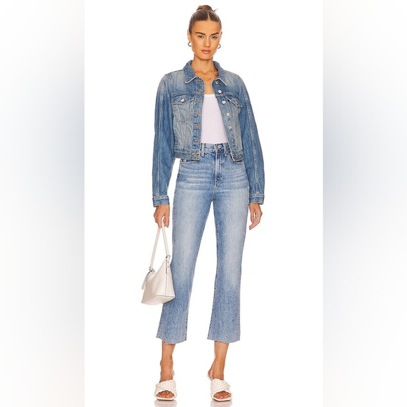 Veronica Beard Carly Braided Waist Kick Flare Jeans In Belize